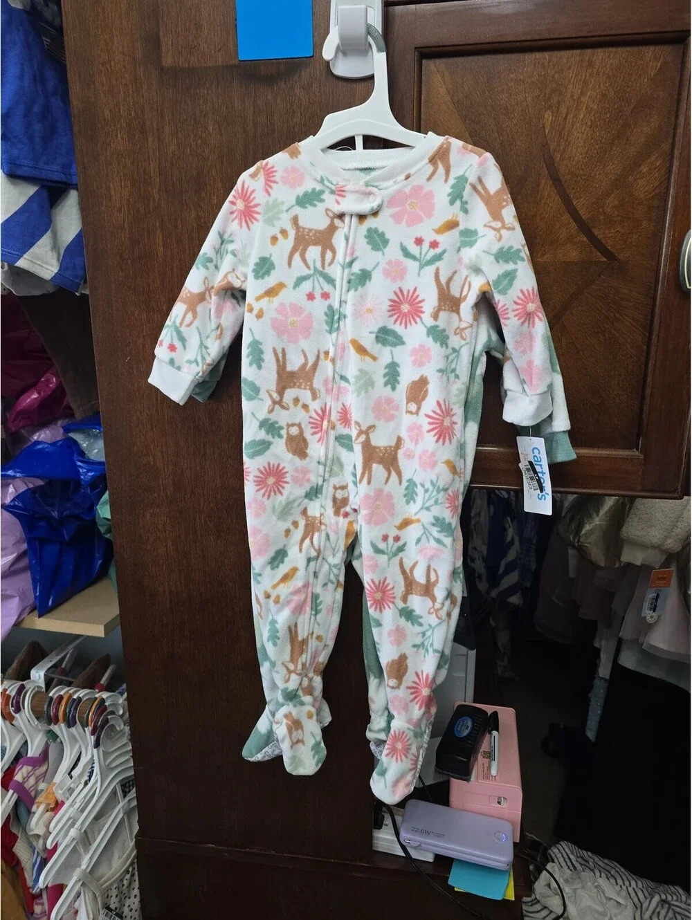 12m brand new carter's fleece pajamas item 45G4